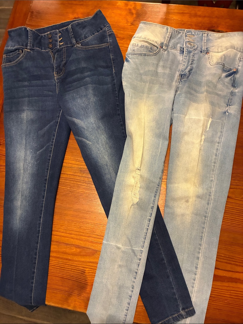 Royalty For Me Skinny Jeans Duo — Dark Blue & Light Blue Washes